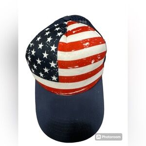 American flag trucker hat